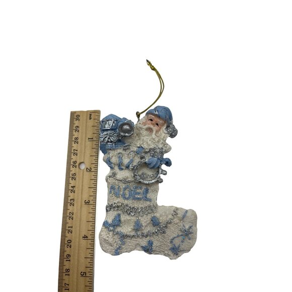 Vintage Noel & Love Christmas Stocking Ornaments A86 - Picture 4 of 5